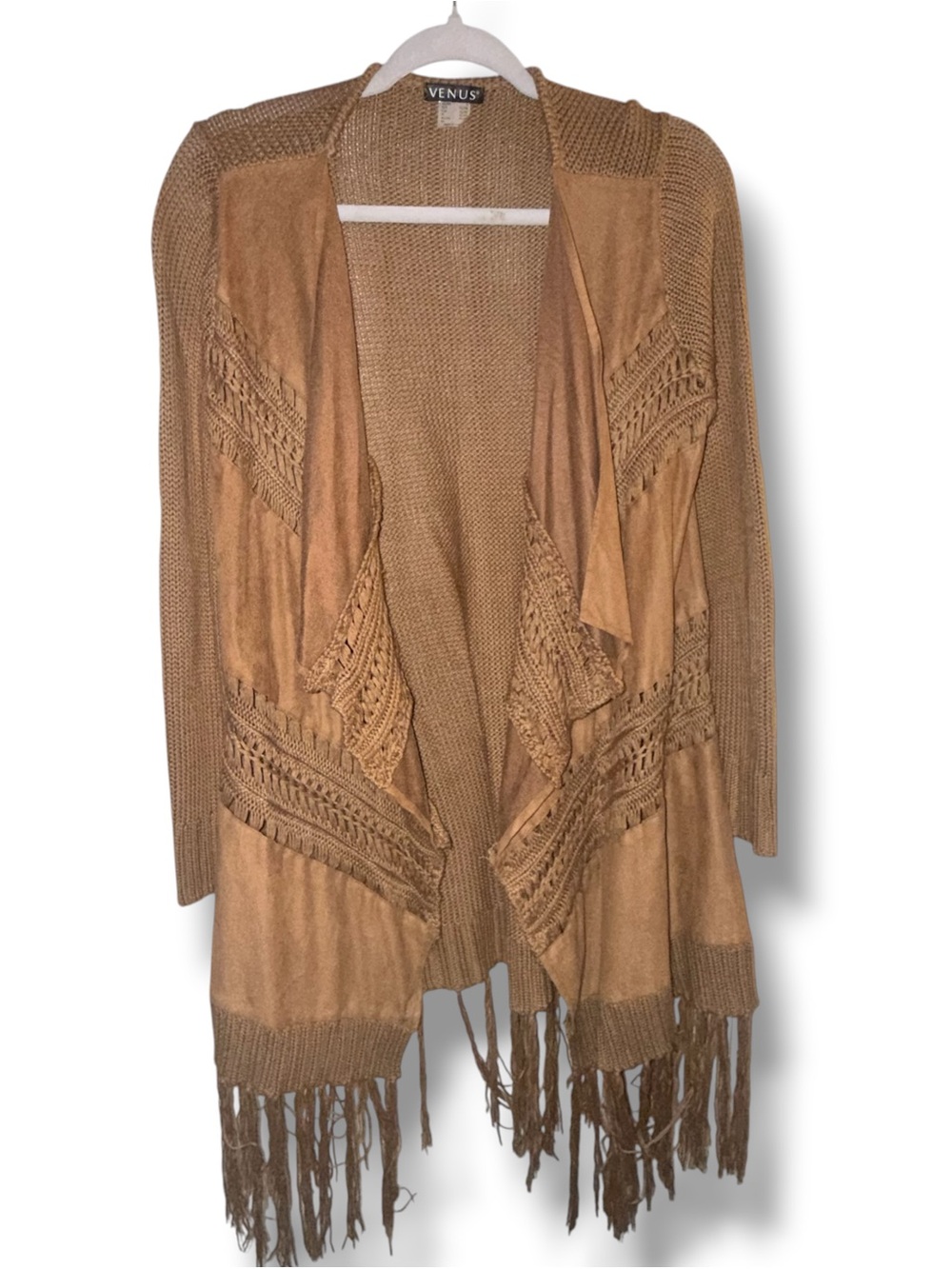 Venus open front waterfall cardigan sweater - Picture 2 of 6